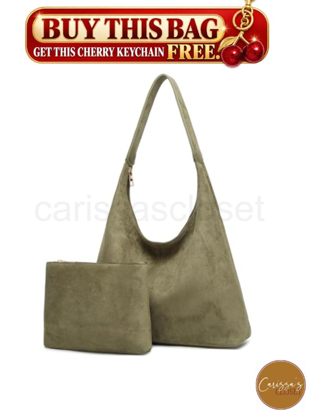 ✨ Slouchy Faux Suede Hobo Bag for Women Casual Shoulder Bag Soft Crescent Tote